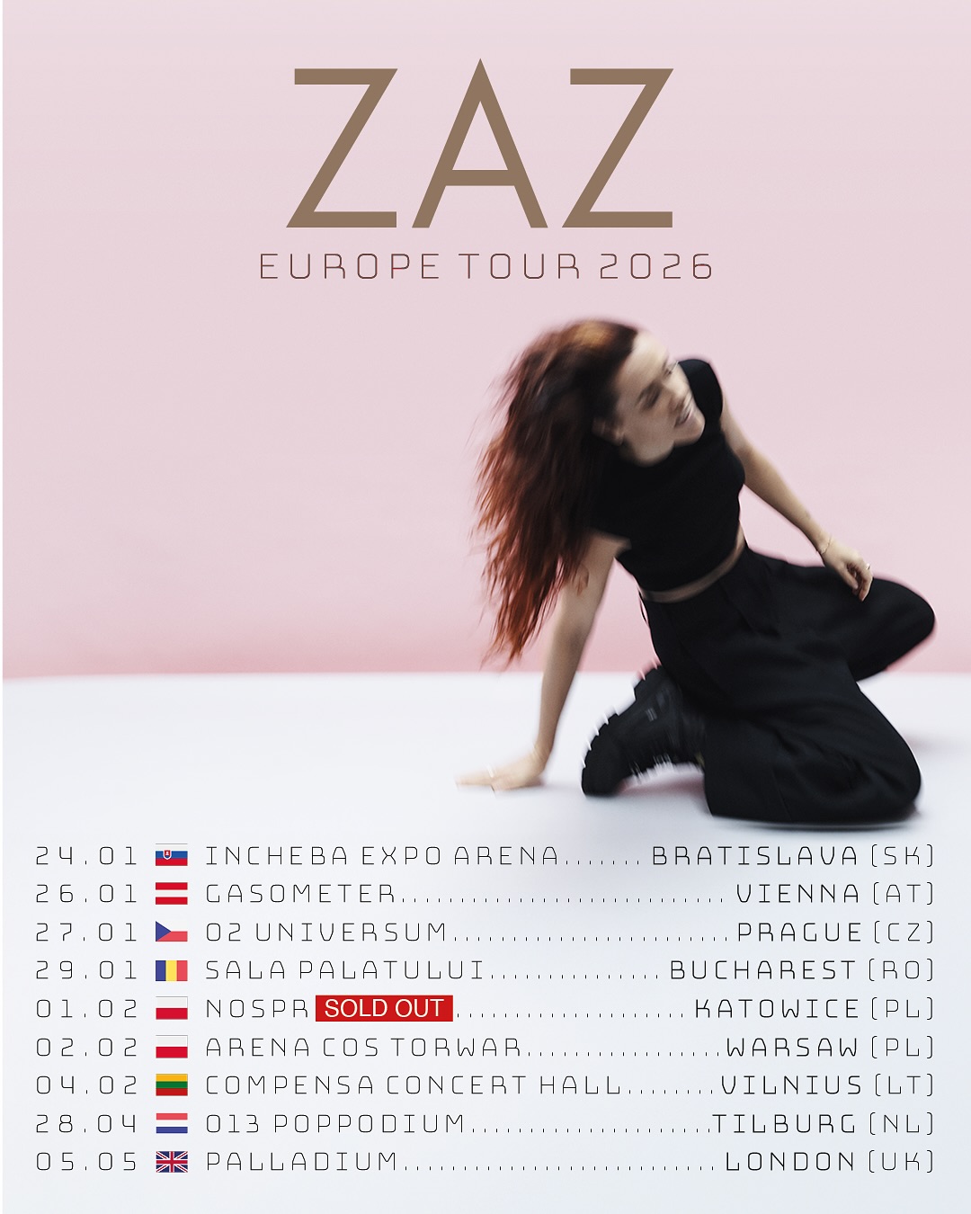 Affiche de la tournée de Zaz